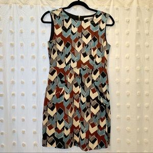 Diane Von Furstenberg Silk Geo Print Dress